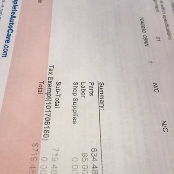 Firestone Complete Auto Care - Original price invoice - Auto Repair Near Me - Santa Ana, California