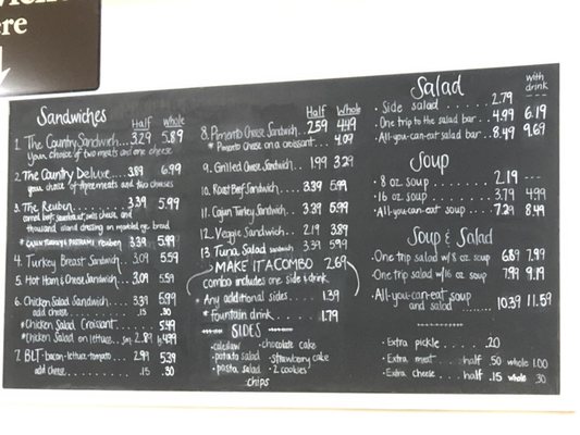 Menu photo 2 Country Cupboard & Deli Thomaston, GA Menu photo 2 Country Cupboard & Deli Thomaston, GA