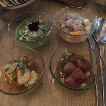 Agua y Sal - Ceviche sampler - Seafood Near Me - México, D.F., DIF Agua y Sal - Ceviche sampler - Seafood Near Me - México, D.F., DIF