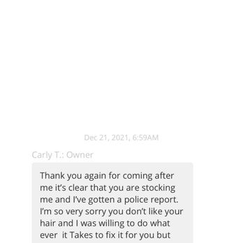 Beach Blonde Salon - Hilarious. Posting a review of her work is what she considers harassment. - Hair Extensions Near Me - Oceanside, California