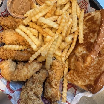 Raising Cane's Chicken Fingers - Caniac combo - no slaw extra toast - Southern Near Me - Colma, California Raising Cane's Chicken Fingers - Caniac combo - no slaw extra toast - Southern Near Me - Colma, California
