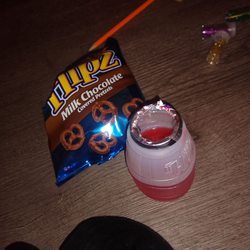 This is the hug barrel thing, and some pretzels I got too from DT because they're good