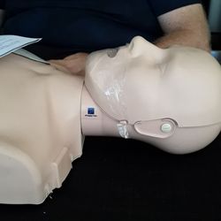 Heart To Heart CPR & First Aid - This is Henry the human mannequin. I got to do compressions on him.
