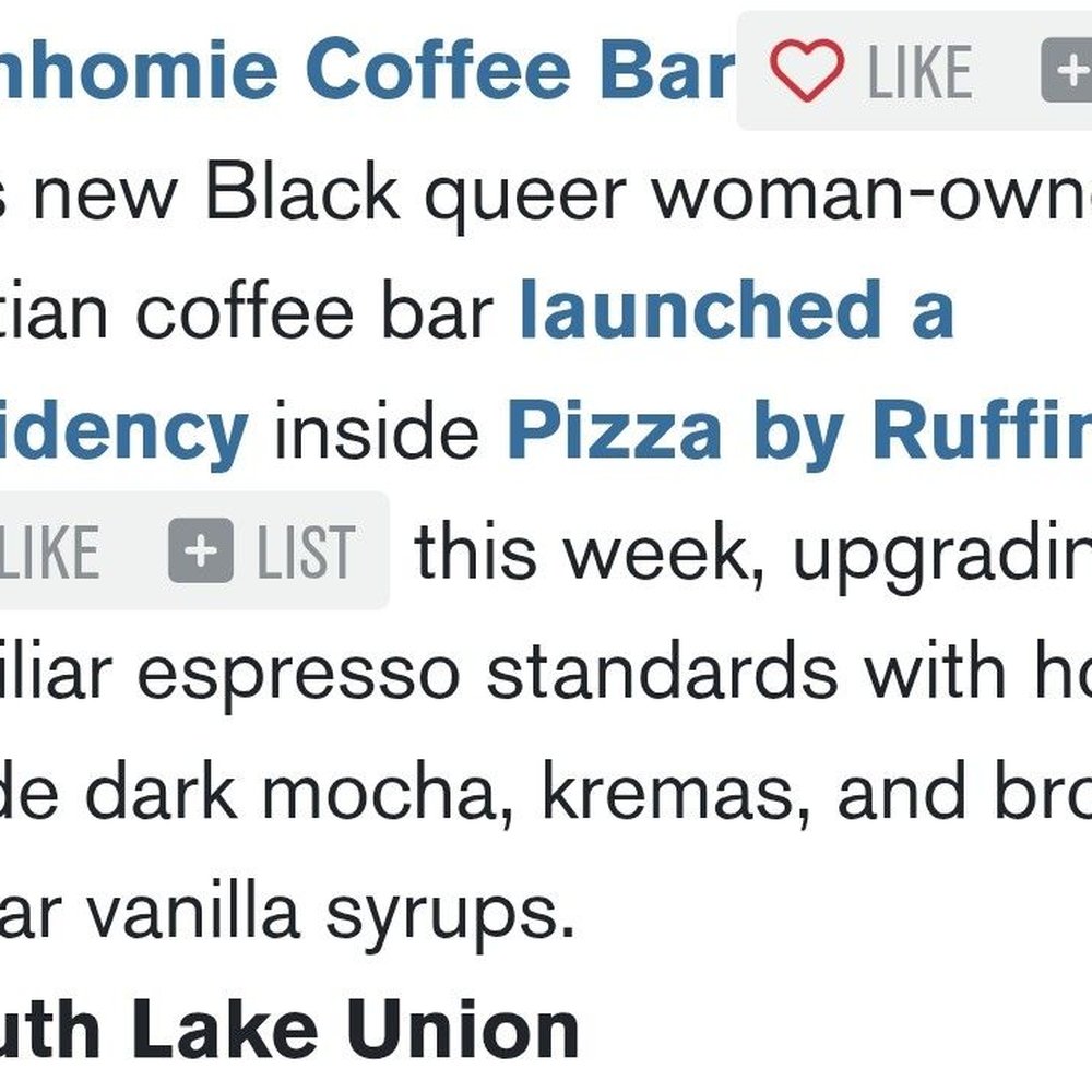 Bonhomie Coffee Bar - Saw this via The Stranger (1/31/25) - Coffee & Tea Near Me - Seattle, Washington Bonhomie Coffee Bar - Saw this via The Stranger (1/31/25) - Coffee & Tea Near Me - Seattle, Washington
