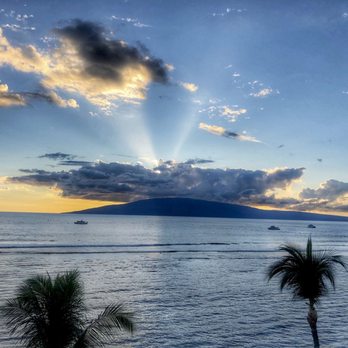 Lahaina Shores Beach Resort - Sunset from the room - Hotels Near Me - Lahaina, Hawaii