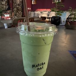 Iced matcha latte