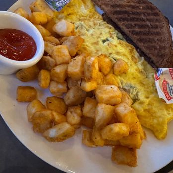 Little Provence Cafe - rosemary potatoes, Veggie Omelette and wheat toast. - Breakfast & Brunch Near Me - Arcadia, California Little Provence Cafe - rosemary potatoes, Veggie Omelette and wheat toast. - Breakfast & Brunch Near Me - Arcadia, California