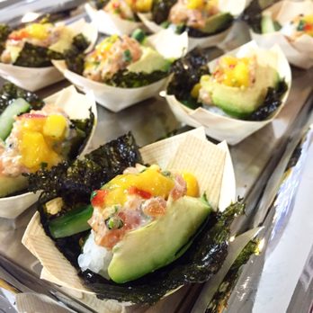 EAT Show - Hanaro - salmon hand roll with mango salsa and avocado - Local Flavor Near Me - Los Angeles, California EAT Show - Hanaro - salmon hand roll with mango salsa and avocado - Local Flavor Near Me - Los Angeles, California