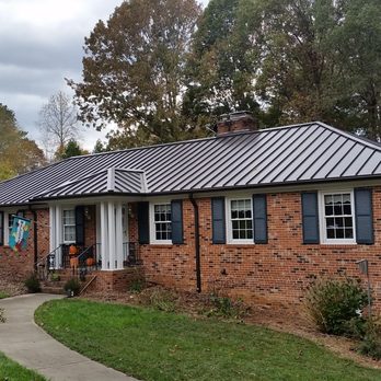 Bond Roofing - New Bronze Standing Seam Metal Roof - Angle View - Roofing Near Me - Raleigh, North Carolina Bond Roofing - New Bronze Standing Seam Metal Roof - Angle View - Roofing Near Me - Raleigh, North Carolina
