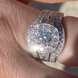 My wife's customized rings from CJ David and Company in Katy Tx