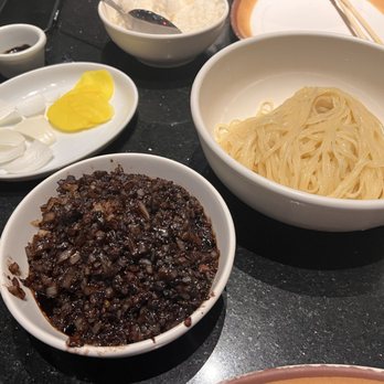 Dong Bo Sung - Black bean noodles with minced pork and veggies - Chinese Near Me - Frisco, Texas Dong Bo Sung - Black bean noodles with minced pork and veggies - Chinese Near Me - Frisco, Texas