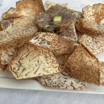 Pacific Rim - Tuna Tartare with Taro Chips - Asian Fusion Near Me - Ann Arbor, Michigan Pacific Rim - Tuna Tartare with Taro Chips - Asian Fusion Near Me - Ann Arbor, Michigan
