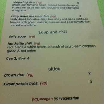 Roots - Menu - Vegetarian Near Me - La Jolla, California