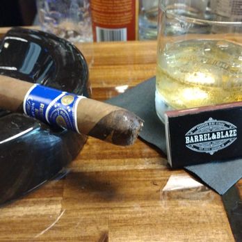 Barrel & Blaze - A little Johnny and a cigar - Cigar Bars Near Me - Auburn, Indiana