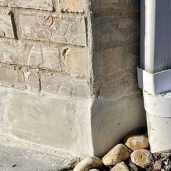Flores Concrete - Right after cement applied to corner defect