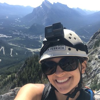 Norquay Via Ferrata - Selfie hanging on the side of the mountain! - Hiking Near Me - Banff, Alberta Norquay Via Ferrata - Selfie hanging on the side of the mountain! - Hiking Near Me - Banff, Alberta