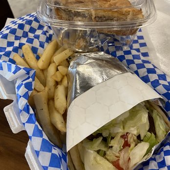 Mama Fofos - Falafel wrap and baklava combo - Greek Near Me - Indianapolis, Indiana Mama Fofos - Falafel wrap and baklava combo - Greek Near Me - Indianapolis, Indiana