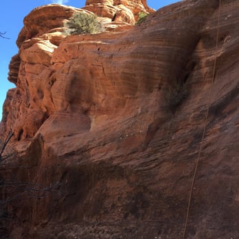 Zion Mountaineering School - Rappelling off this cliff - Climbing Near Me - Springdale, Utah Zion Mountaineering School - Rappelling off this cliff - Climbing Near Me - Springdale, Utah