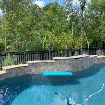 Longoria Landscaping - Behind pool flowerbeds - Lawn Services Near Me - Conroe, Texas