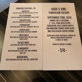 Hoof & Vine - Drinks - Steakhouses Near Me - Midvale, Utah Hoof & Vine - Drinks - Steakhouses Near Me - Midvale, Utah