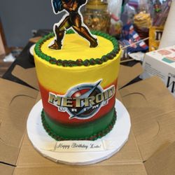 Metroid birthday cake