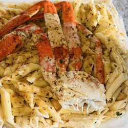 L&E Fine Cooking - Crab and 24. Crab & Shrimp Alfredo Pasta