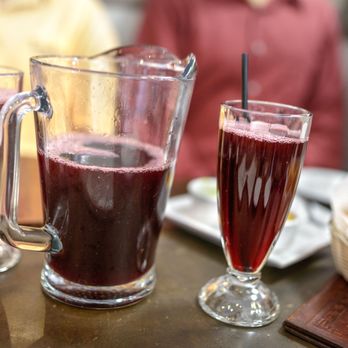 El Rocoto - Chicha Morada Pitcher $12 "peruvian purple corn, apple, lime, pineapple, cinnamon & sugar" - Peruvian Near Me - Gardena, California El Rocoto - Chicha Morada Pitcher $12 "peruvian purple corn, apple, lime, pineapple, cinnamon & sugar" - Peruvian Near Me - Gardena, California