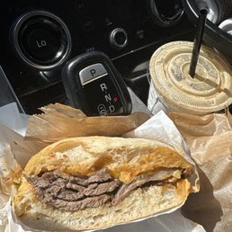 Steak Sandwich & Peanut Butter Latte. Steak Sandwich & Peanut Butter Latte.