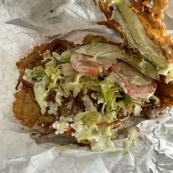 Patacon Latin Cuisine - Patacon shredded beef - Venezuelan Near Me - Lafayette, Louisiana Patacon Latin Cuisine - Patacon shredded beef - Venezuelan Near Me - Lafayette, Louisiana
