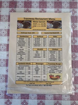 Menu photo 1 Trace-Way Restaurant Mathiston, MS