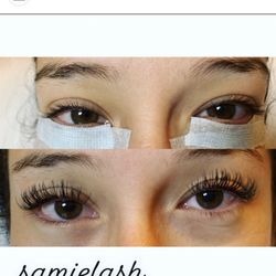 Samie Lash - Before and after on my lashes !