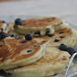 Bass Cove Farm B & B - blueberry pancakes for breakfast