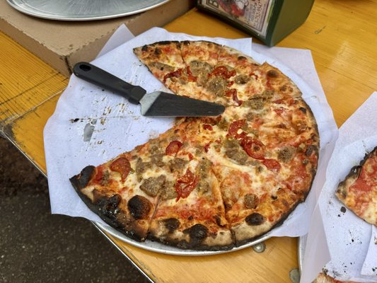 Big Green Truck Pizza by null