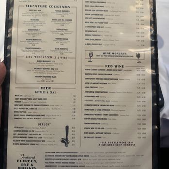 Wildfire - Backside of the regular menu - American Near Me - Schaumburg, Illinois Wildfire - Backside of the regular menu - American Near Me - Schaumburg, Illinois