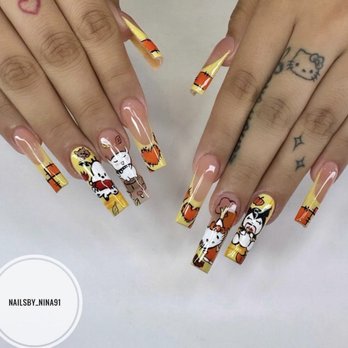 Embellish Nails Studio - Long fall set, hello kitty and friends - Nail Salons Near Me - Elk Grove, California Embellish Nails Studio - Long fall set, hello kitty and friends - Nail Salons Near Me - Elk Grove, California