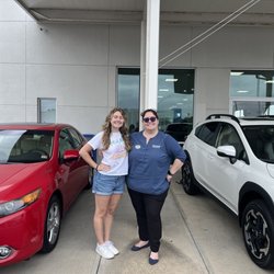 Tindol Subaru - Cassie Harlow, right, with my niece, Claire, who witnessed the ease of the sales process at Tindol Subaru.