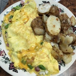 Spanish omelet with home fries