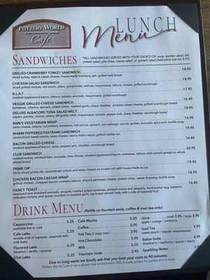 Menu photo 6 Pottery World Cafe Rocklin, CA
