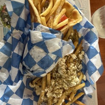 Nikki’s Greek Cafe - Chicken souvlaki with Greek fries, delicious! - Greek Near Me - Sarasota, Florida Nikki’s Greek Cafe - Chicken souvlaki with Greek fries, delicious! - Greek Near Me - Sarasota, Florida