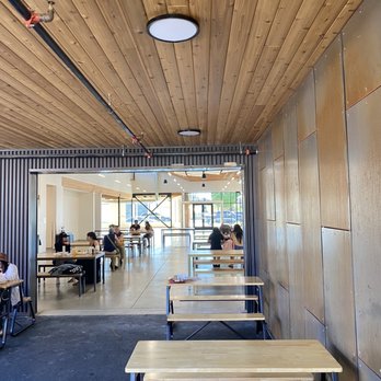CORE Collective Oregon Eateries - CORE outdoor view to indoor (air conditioned) seating - Food Trucks Near Me - Portland, Oregon