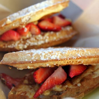 Bruxie - Strawberry creme brulee waffle! - Sandwiches Near Me - Orange, California Bruxie - Strawberry creme brulee waffle! - Sandwiches Near Me - Orange, California