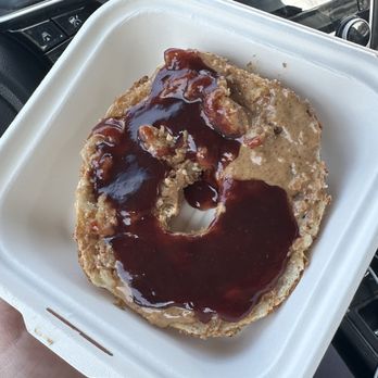 Courage Bagels - Almond butter and jam - Bagels Near Me - Los Angeles, California Courage Bagels - Almond butter and jam - Bagels Near Me - Los Angeles, California