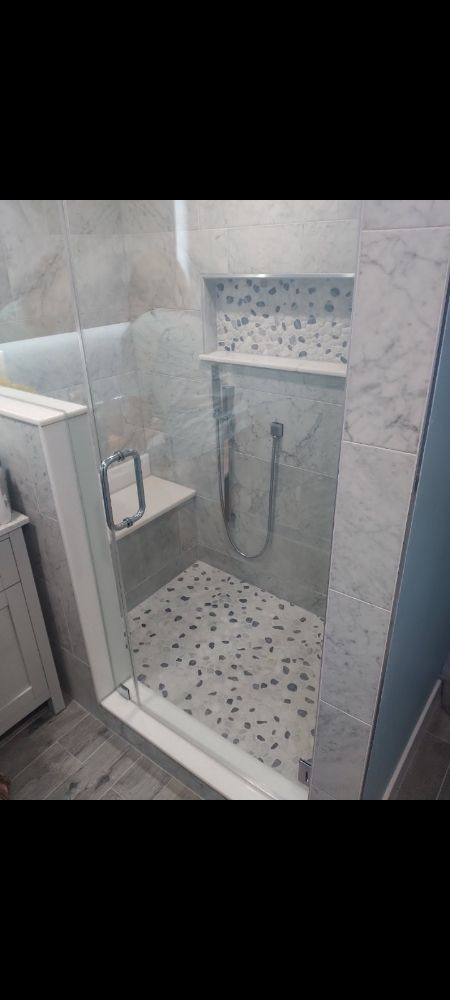 Slide of Bathmatic Custom Tile and Shower