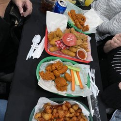 Bananas Comedy Club - Tons of cheap deep fried fatty food that was gross Those shrimp bleh!