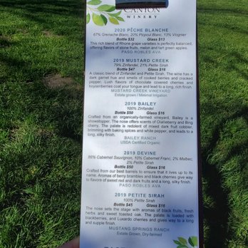Peachy Canyon Winery - Tasting menu on 3/12/22 - Wineries Near Me - Templeton, California Peachy Canyon Winery - Tasting menu on 3/12/22 - Wineries Near Me - Templeton, California
