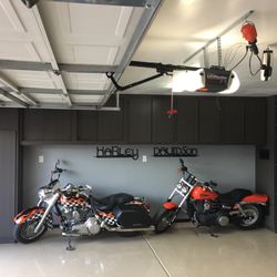 Quick Response Garage Cabinets - The perfect fit for this customers bikes