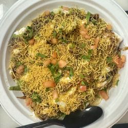 Sugar And Spice - potato samosa chaat-style, very nice!