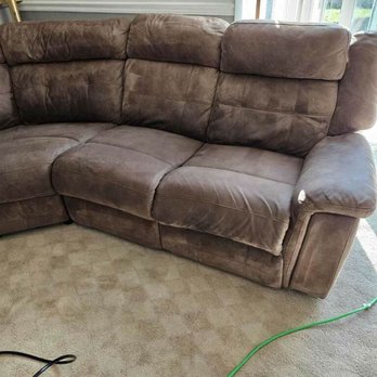 Loving 217 Homes - After picture of sofa sectional. We offer carpet cleaning as well. We have fast dry times and affordable prices. - Junk Removal & Hauling Near Me Loving 217 Homes - After picture of sofa sectional. We offer carpet cleaning as well. We have fast dry times and affordable prices. - Junk Removal & Hauling Near Me