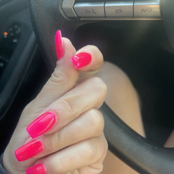 Mai's Beauty Nails - Neon Pink Hard Gel Extension set - Nail Salons Near Me - El Cerrito, California Mai's Beauty Nails - Neon Pink Hard Gel Extension set - Nail Salons Near Me - El Cerrito, California