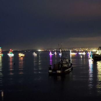 Brighten the Harbor Lighted Boat Parade - 2023 event (view from the wharf promenade) - Festivals Near Me - Monterey, California